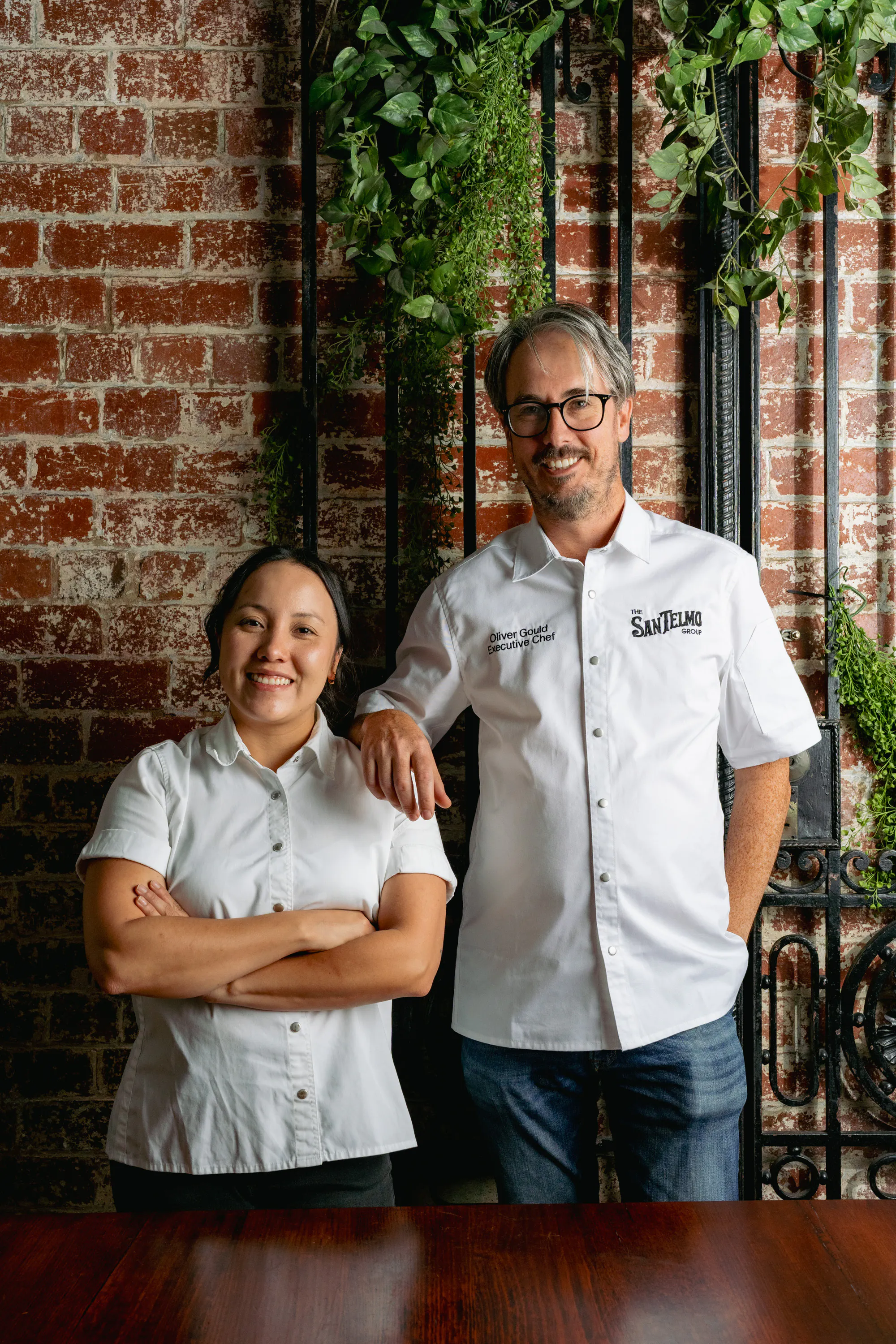 Executive Chef Oliver Gould and Sous Chef Lorena Clavijo from San Telmo